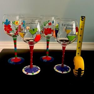 5 0’clock somewhere wine glass 🍷 set